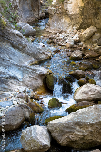 Rocky river with pure cold water