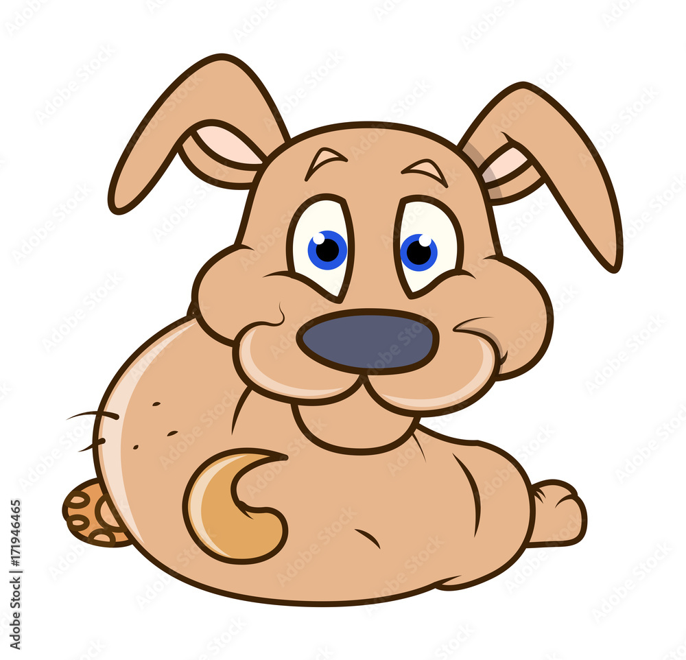 Happy Cartoon Labrador Puppy - vector clip-art illustration Happy Cartoon Labrador Puppy - vector clip-art illustration