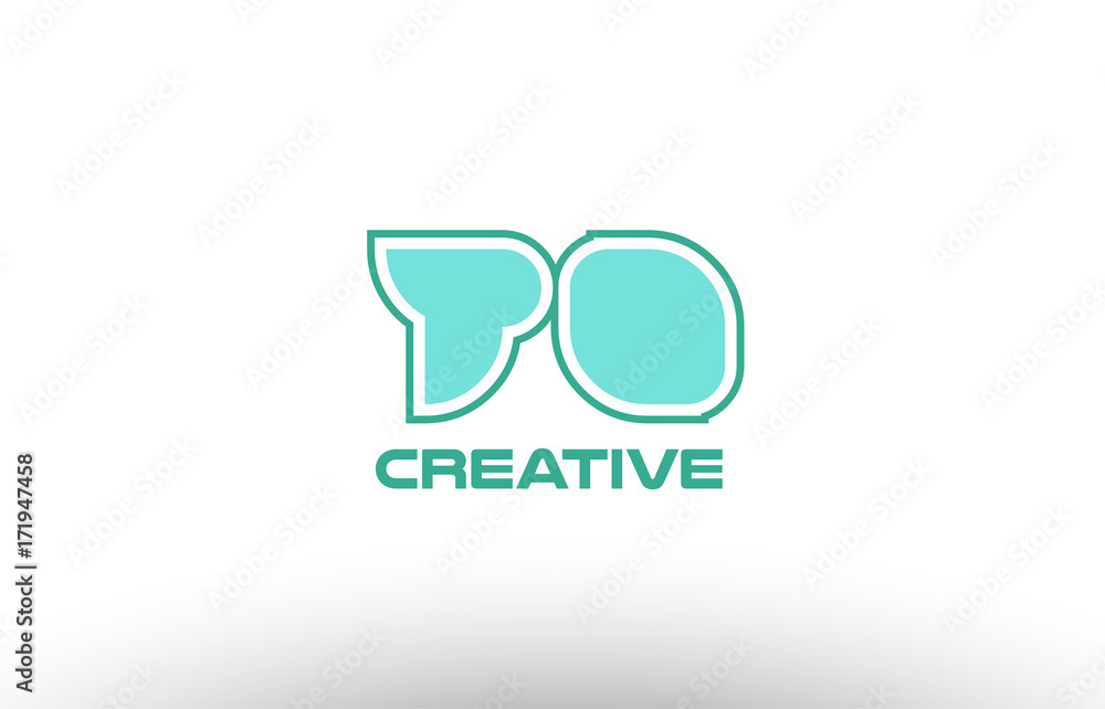 pastel green alphabet letter to t o combination joint logo comany icon pastel green alphabet letter to t o combination joint logo comany icon