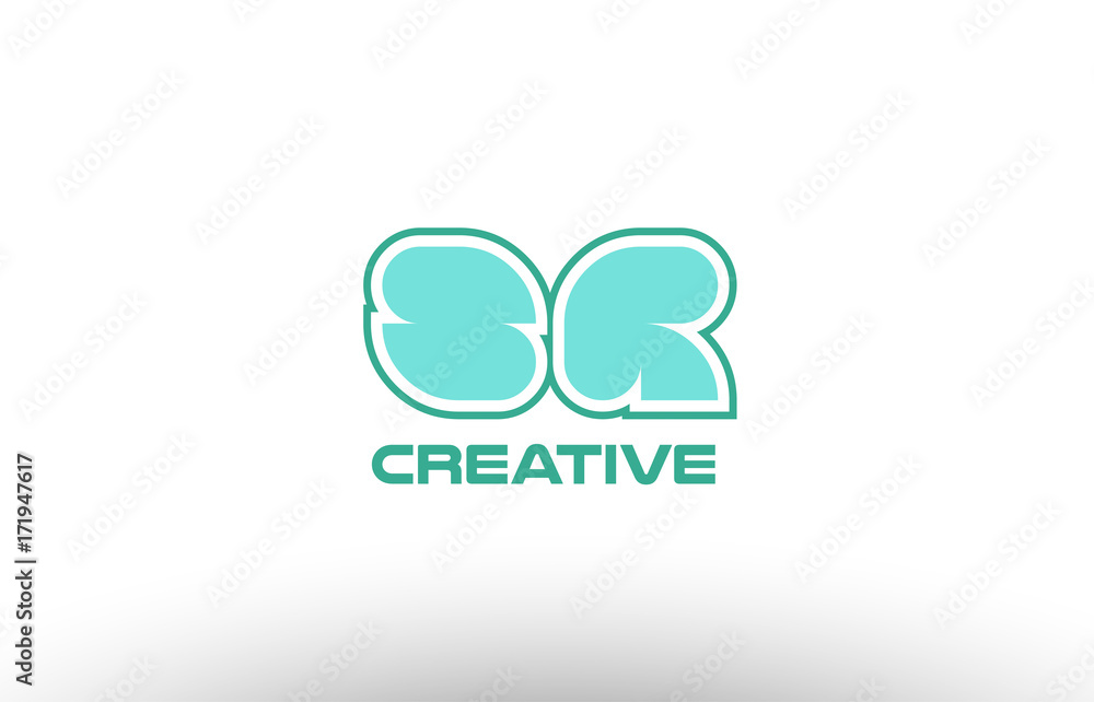 pastel green alphabet letter sr s r combination joint logo comany icon pastel green alphabet letter sr s r combination joint logo comany icon