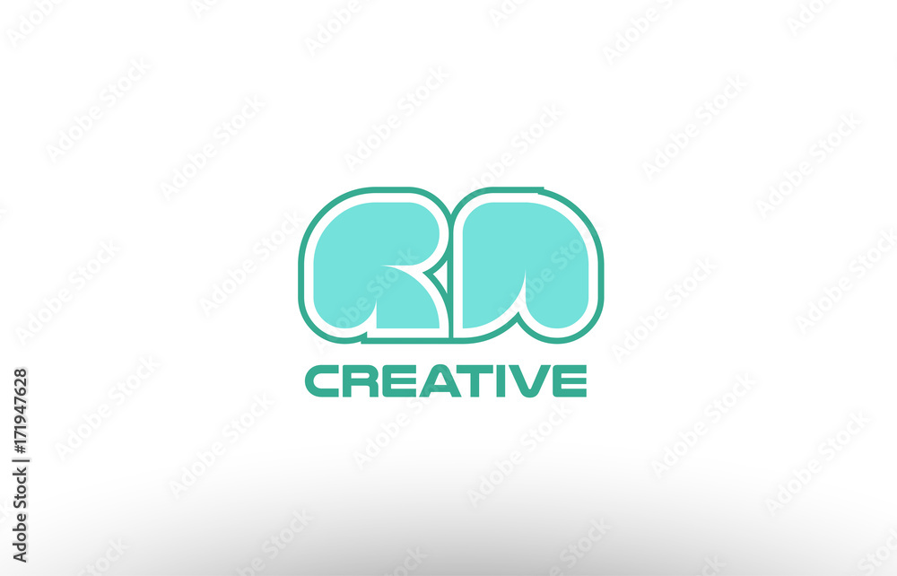 pastel green alphabet letter rn r n combination joint logo comany icon pastel green alphabet letter rn r n combination joint logo comany icon