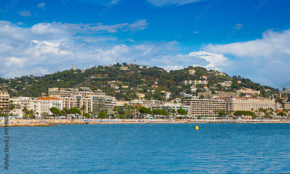 Cannes view from the sea. Italy