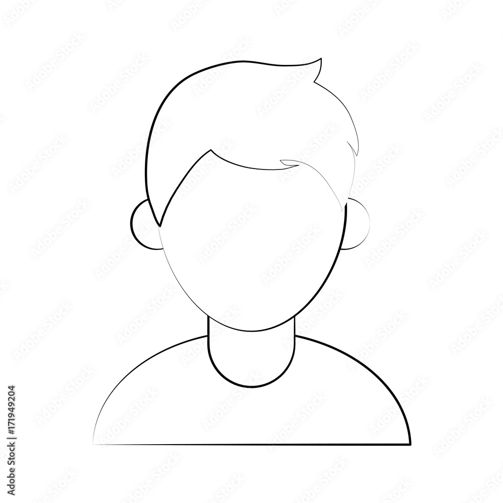 Man faceless cartoon icon vector illustration graphic design Man faceless cartoon icon vector illustration graphic design