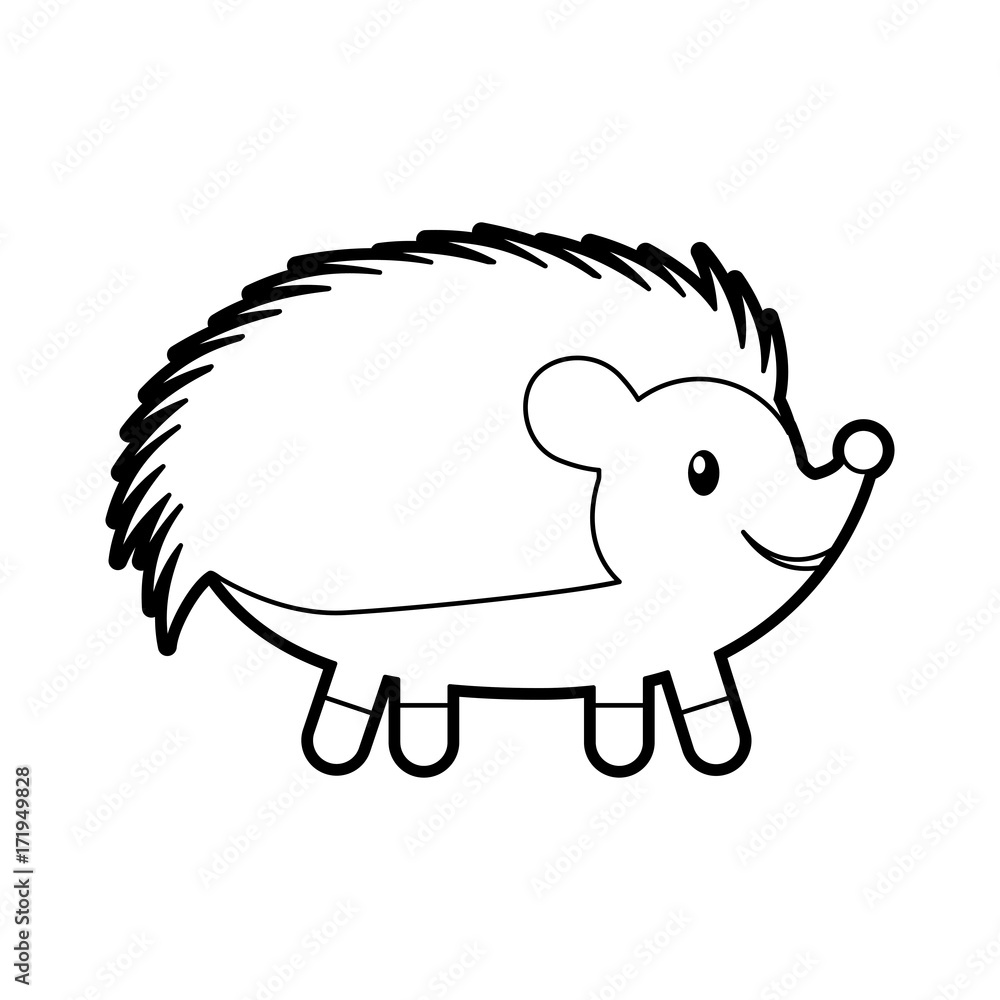 forest hedgehog animal wild fauna nature vector illustration forest hedgehog animal wild fauna nature vector illustration