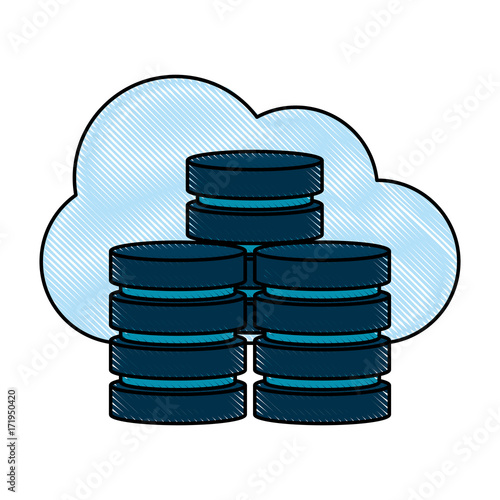databases data center icon image vector illustration design
