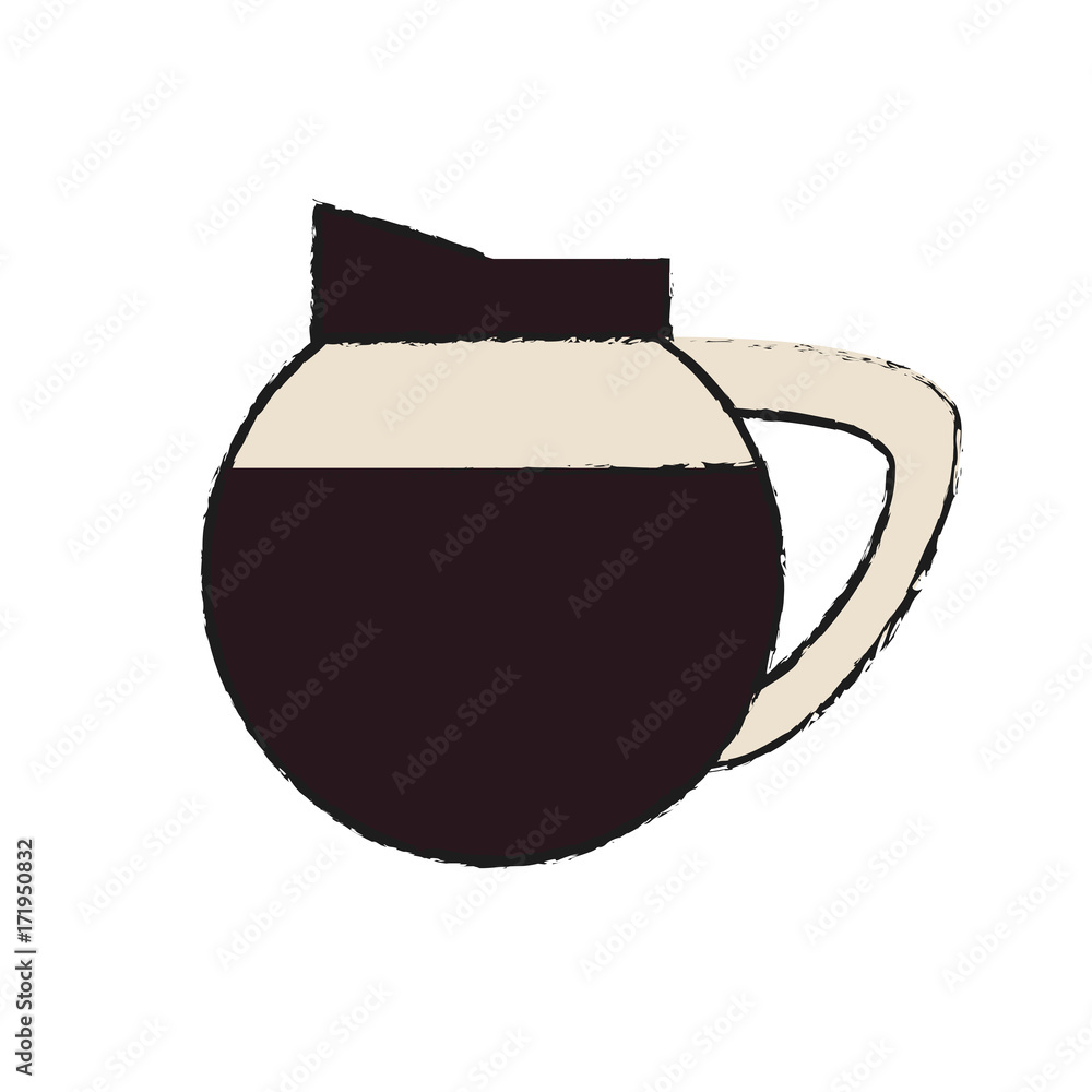 Obraz premium kettle coffee beverage icon image vector illustration design