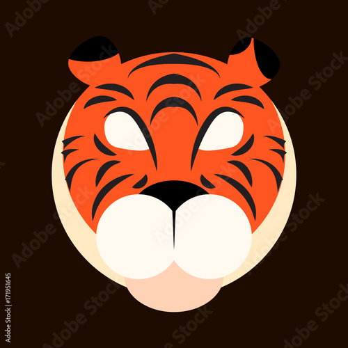 Icon of a tiger, vector