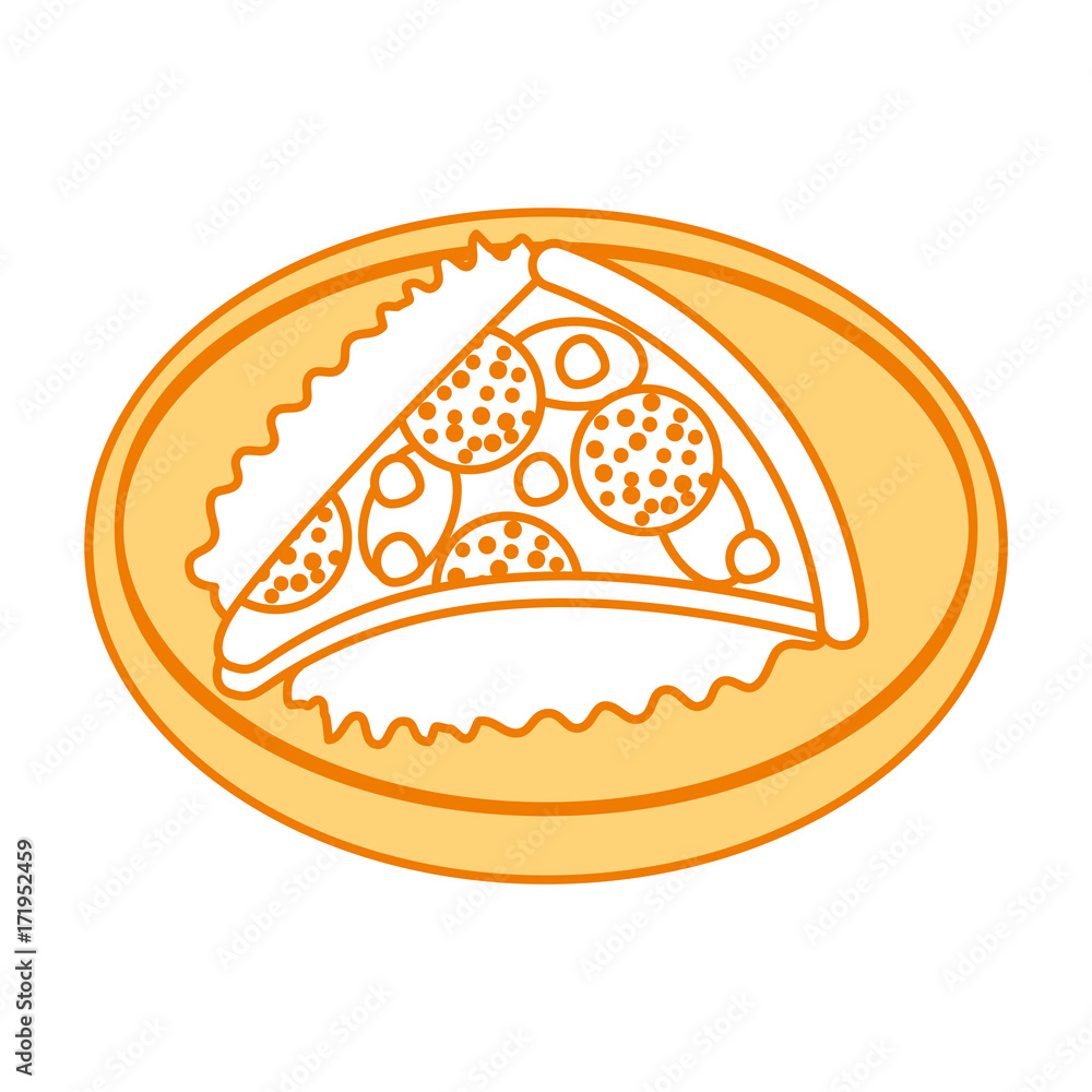 fast food pizza with cheese pepperoni tasty vector illustration fast food pizza with cheese pepperoni tasty vector illustration