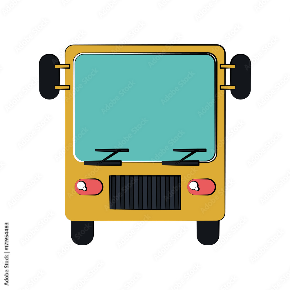 bus frontview icon image vector illustration design bus frontview icon image vector illustration design
