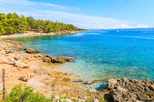 Beautiful coast of Brac island near Bol town, Croatia © pkazmierczak