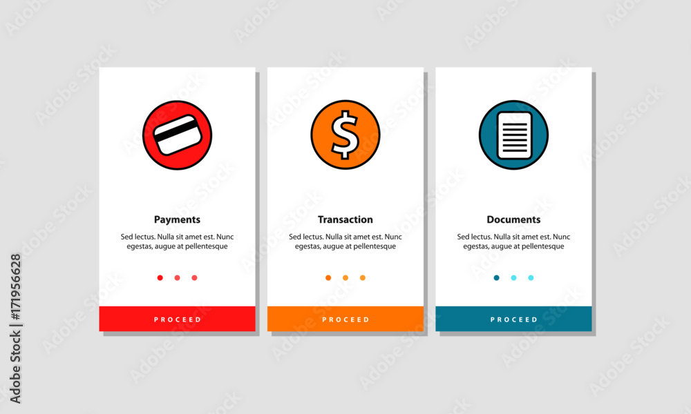 Payments Screen UX UI (Flat Design for phone app or web)