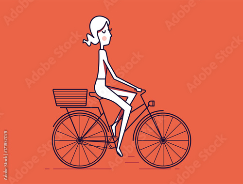 Woman on bike