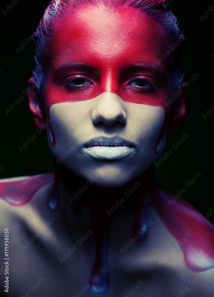 creative face-art, young woman