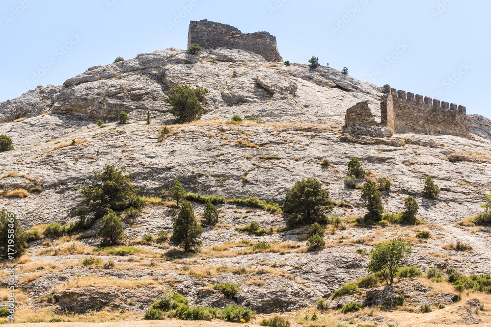 Stone mountain fortress.