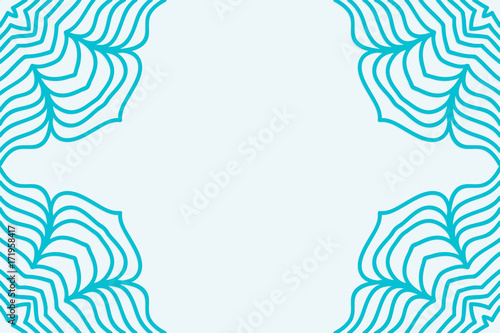 template for Business Card. Decorative elements. Ornamental floral mandala pattern. vector illustration. Arabic, Indian, Turkish, Ottoman motifs. blue color