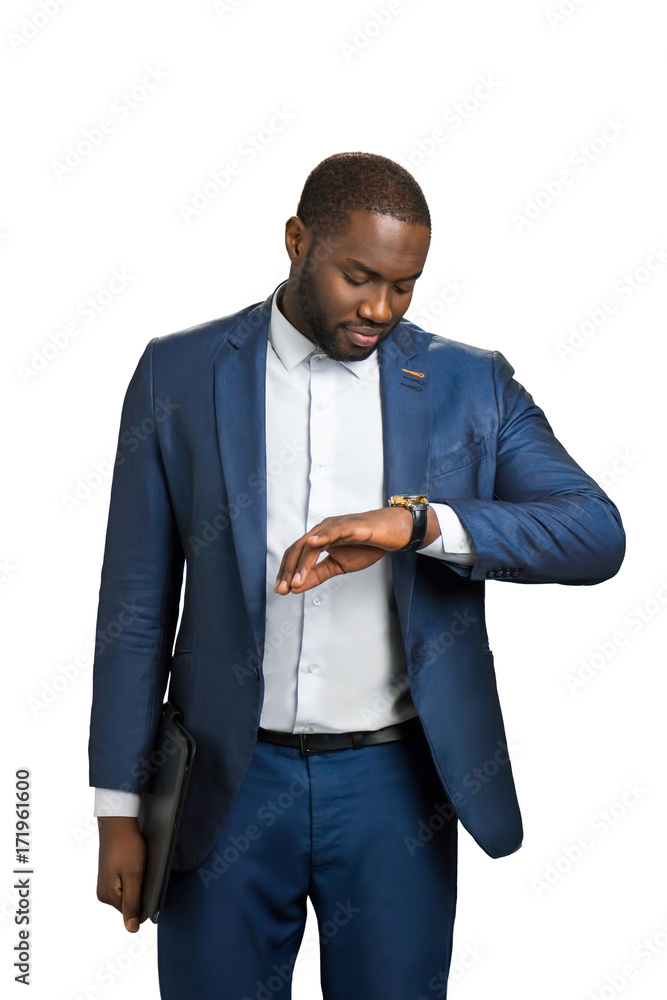 Man looking sales at watch