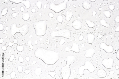 abstract water drops on a white background