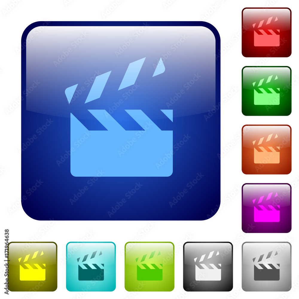 Clapperboard color square buttons Clapperboard color square buttons