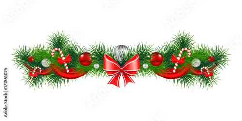 Christmas holiday decor and bow