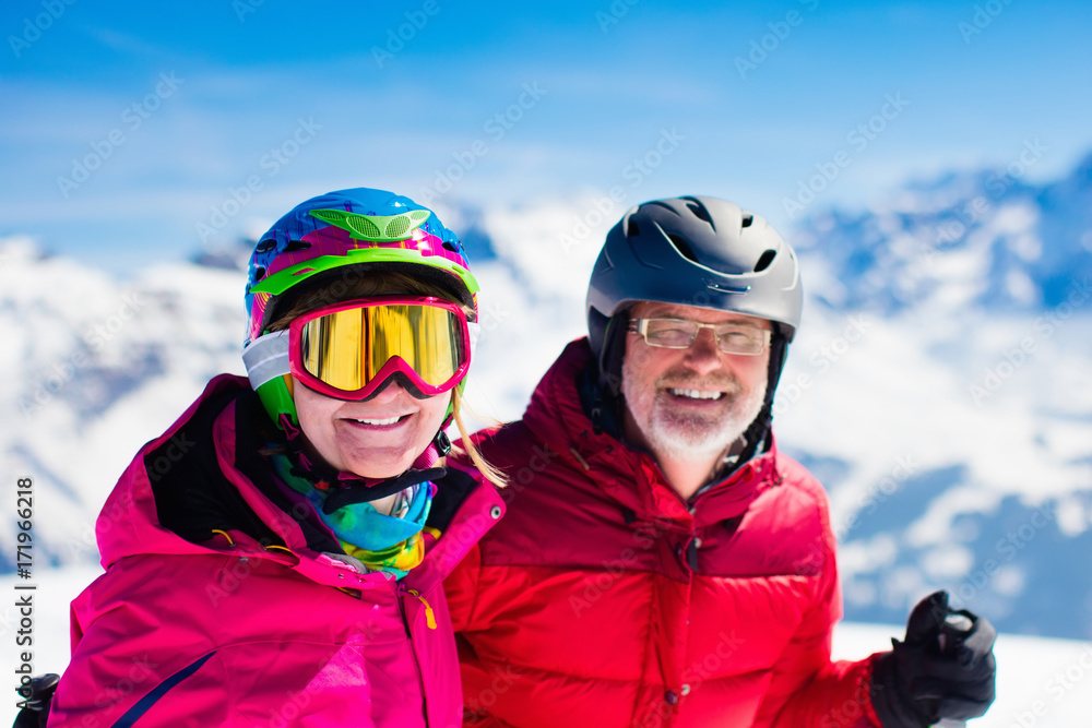 Ski and snow fun in winter mountains Ski and snow fun in winter mountains