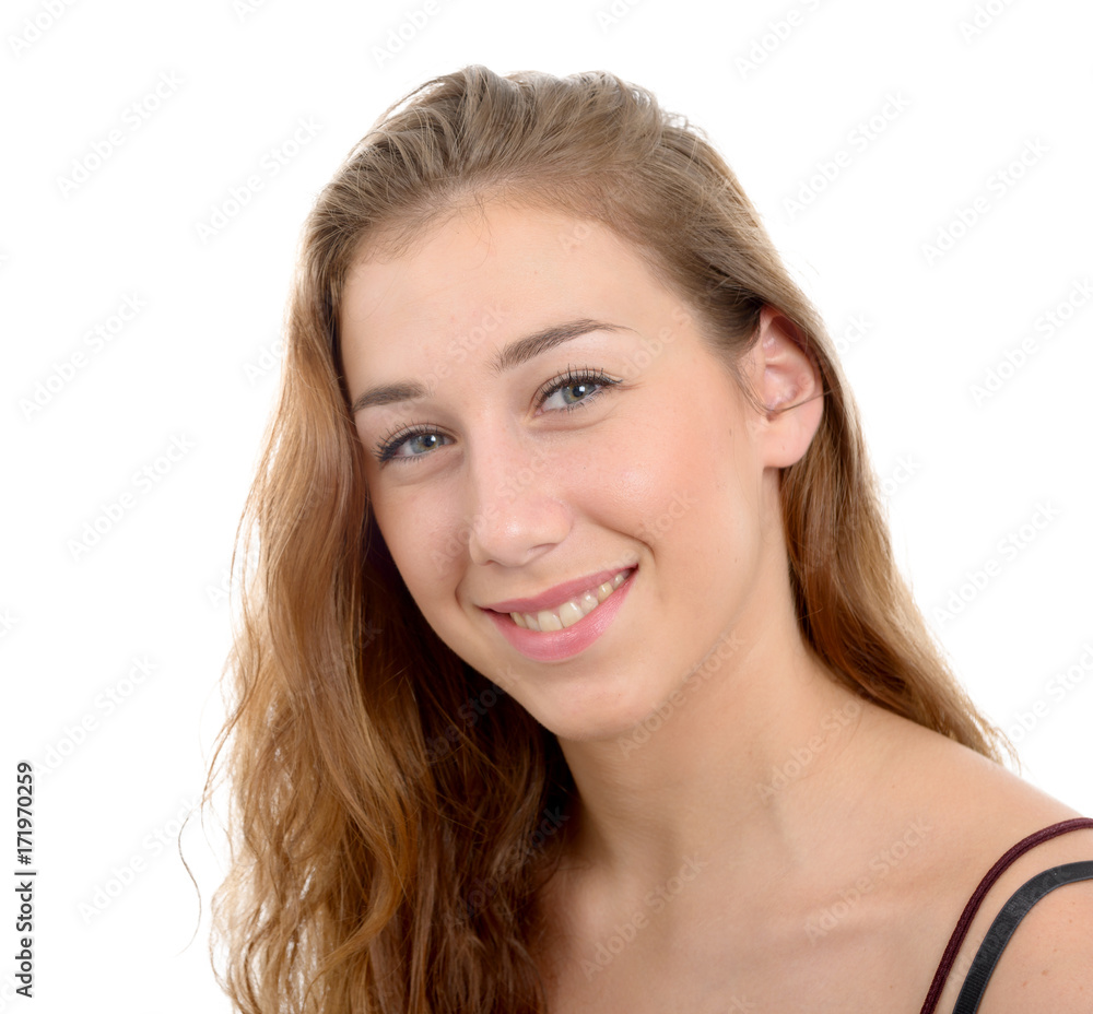Portrait of a young woman with a beautiful smile Portrait of a young woman with a beautiful smile