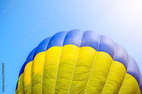 Air balloon in blue sky
