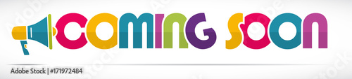 mégaphone mot : comm-ing soon