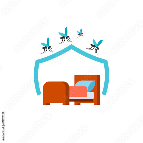 Mosquito net for bed icon