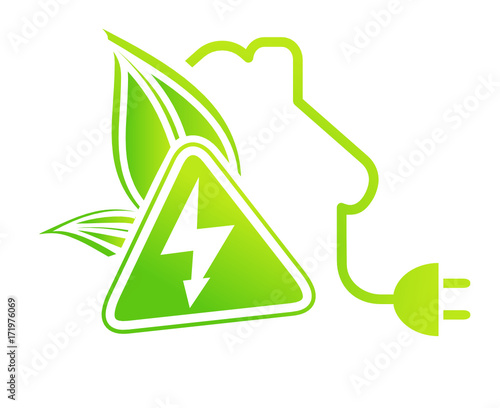 logo électricien maison électricité