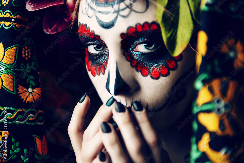 Fototapeta premium makeup of calavera catrina