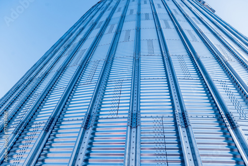 Modern silos for storing grain harvest. Agriculture.