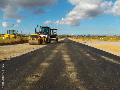 Obraz na plátně Construction d'un nouveau lotissement. (Normandie)