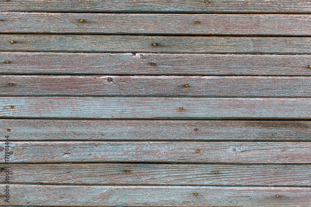 Texture of old wooden plank wall.