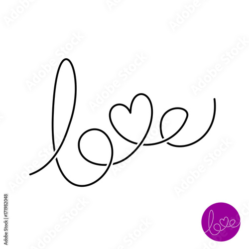 Love letters text logo