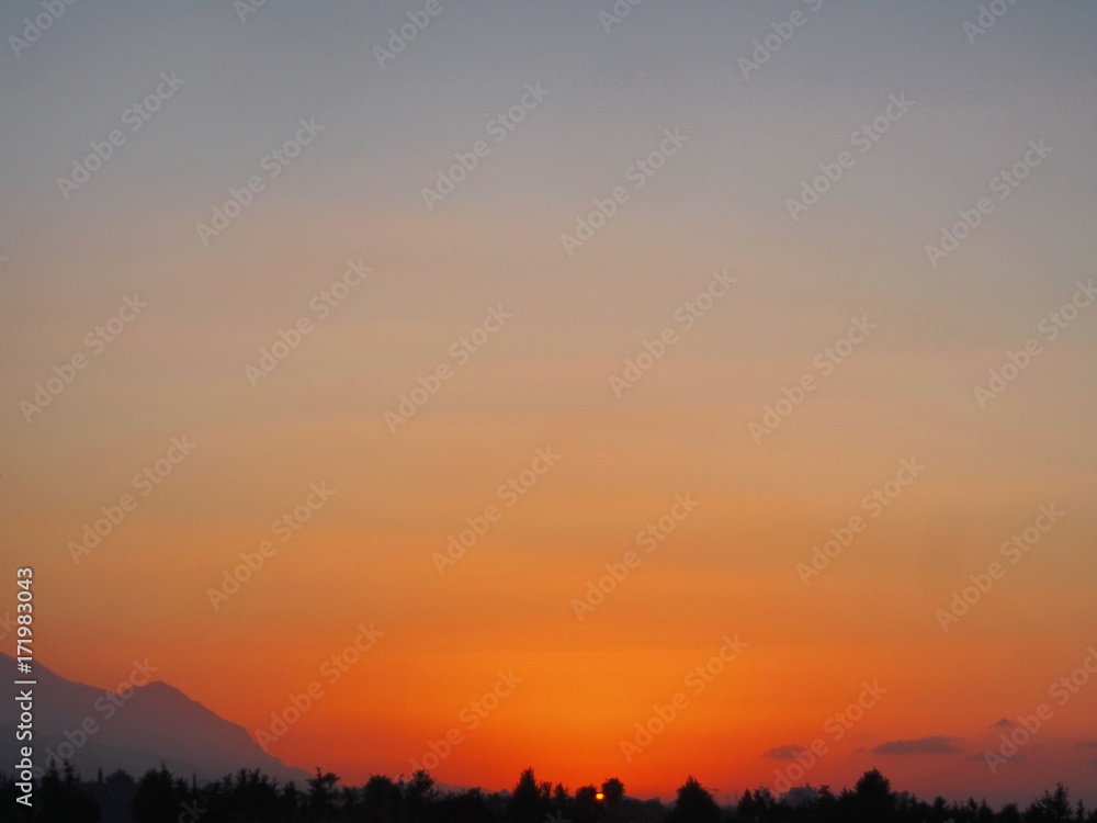 Obraz premium red sunset