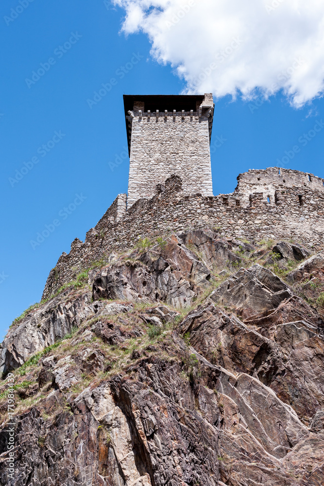 tower and bastions of a stone fortress