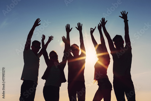 People dancing in summer