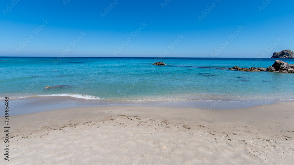 Wonderful beach in crete Greece