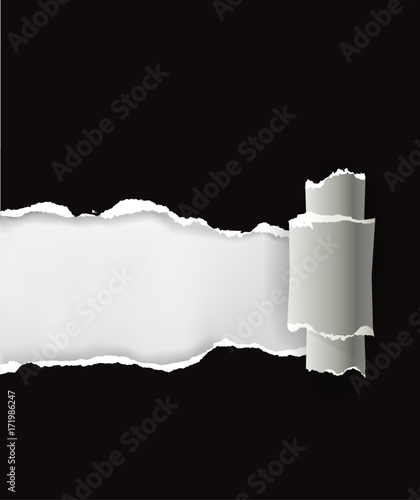 
Black  ripped paper background.
lllustration of black ripped paper with place for your image or text. Vector available.