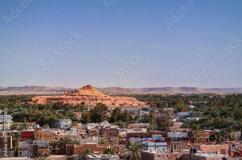 Panorama of old city Shali and mountain Dakrour in Siwa oasis, Egypt © homocosmicos