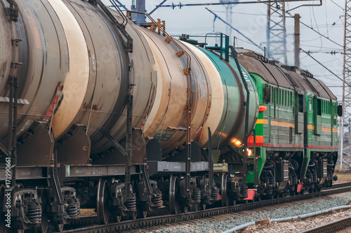 Green diesel locomotive