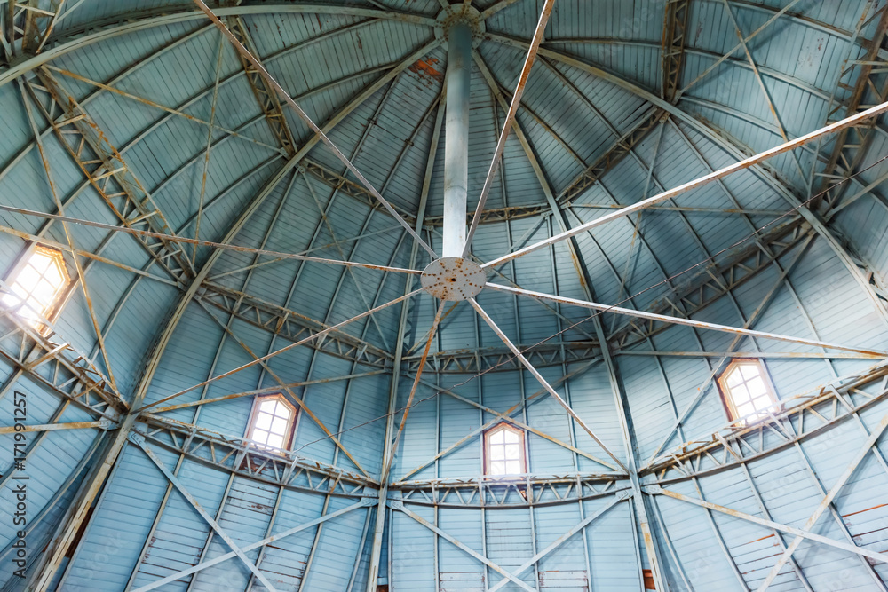 Fototapeta premium the internal structure of dome in old tower.