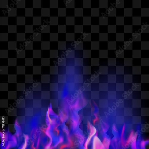 Blue Burning Fire Flame