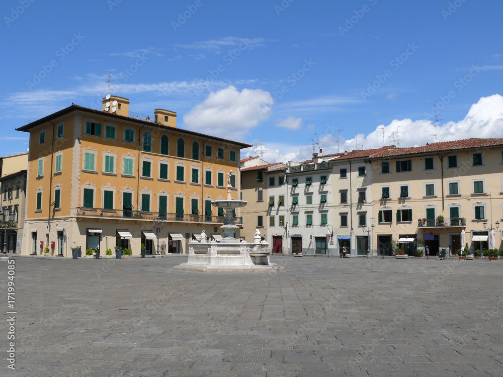 The Cathedral Square - Beautiful renaissance square in Prato, Tuscany, Italy