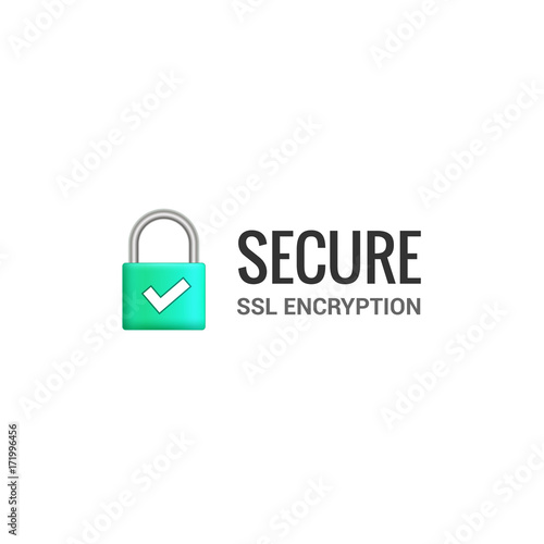 Secure internet connection SSL icon. Isolated secured lock access to internet illustration design. SSL safe guard