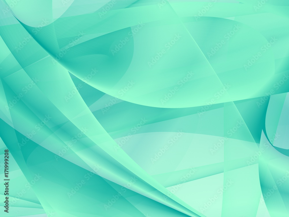 Obraz premium Abstract green wave background 