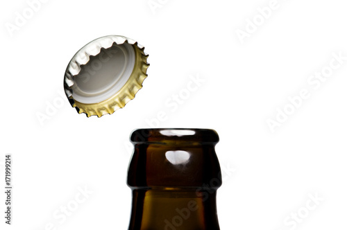 Opening of beer cap