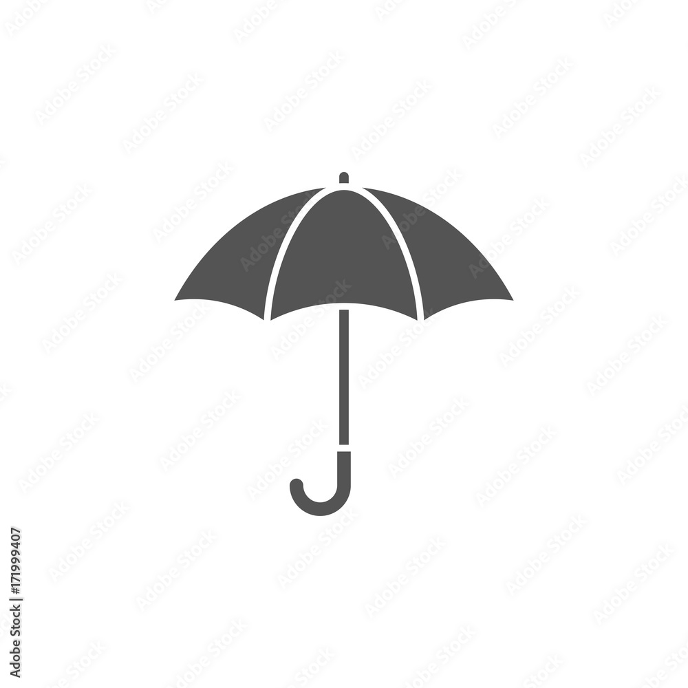 Umbrella silhouette, icon - obrazy, fototapety, plakaty 