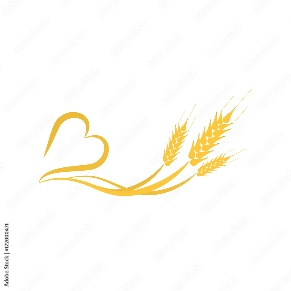 Wheat logo design illustration for bakery Wheat logo design illustration for bakery