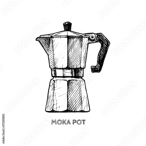 illustration of moka pot photo